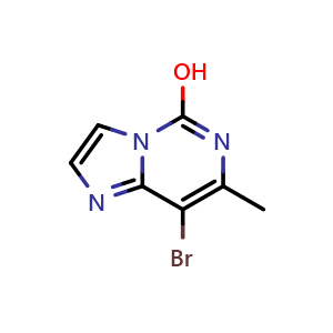 Chemical structure of 8-Bromo-7-methylimidazo[1,2-c]pyrimidin-5-ol , CAS 2414519-63-2, AChemBlock V147432