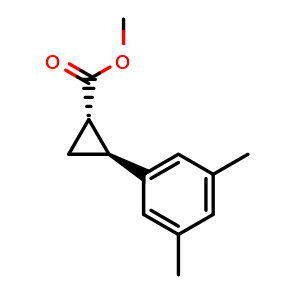 Chemical structure of Methyl (1S,2S)-2-(3,5-Dimethylphenyl)cyclopropanecarboxylate , AChemBlock V147561