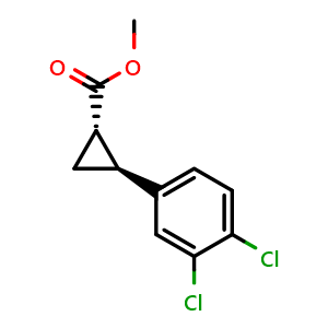 Chemical structure of Methyl (1S,2S)-2-(3,4-Dichlorophenyl)cyclopropanecarboxylate , AChemBlock V147627