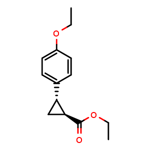 Chemical structure of Ethyl (1S,2S)-2-(4-Ethoxyphenyl)cyclopropanecarboxylate , AChemBlock V147642