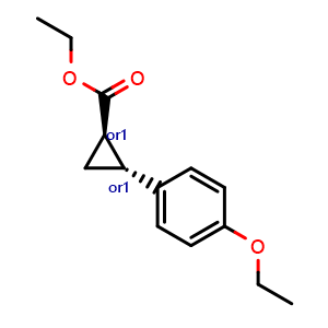 Chemical structure of Ethyl trans-2-(4-Ethoxyphenyl)cyclopropanecarboxylate , AChemBlock V147644