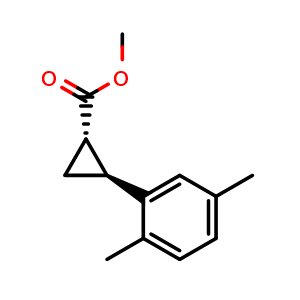 Chemical structure of Methyl (1S,2S)-2-(2,5-Dimethylphenyl)cyclopropanecarboxylate , AChemBlock V147654