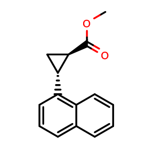 Chemical structure of Methyl (1R,2R)-2-(1-Naphthyl)cyclopropanecarboxylate , AChemBlock V147664