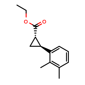 Chemical structure of Ethyl (1S,2S)-2-(2,3-Dimethylphenyl)cyclopropanecarboxylate , AChemBlock V147678