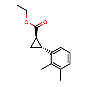 Chemical structure of Ethyl (1R,2R)-2-(2,3-Dimethylphenyl)cyclopropanecarboxylate , AChemBlock V147679