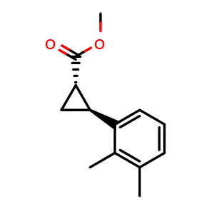 Chemical structure of Methyl (1S,2S)-2-(2,3-Dimethylphenyl)cyclopropanecarboxylate , AChemBlock V147681
