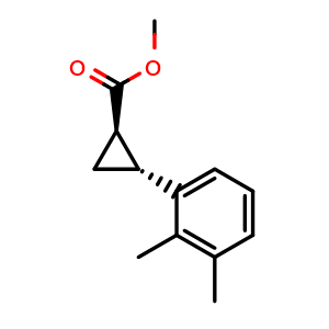 Chemical structure of Methyl (1R,2R)-2-(2,3-Dimethylphenyl)cyclopropanecarboxylate , AChemBlock V147682