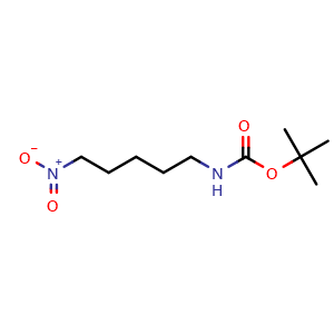 Chemical structure of 1-(Boc-amino)-5-nitropentane , CAS 1445203-66-6, AChemBlock V147714
