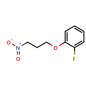 Chemical structure of 1-Fluoro-2-(3-nitropropoxy)benzene , CAS 2741648-48-4, AChemBlock V147715