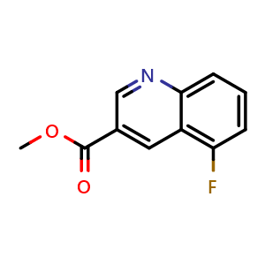 Chemical structure of Methyl 5-Fluoroquinoline-3-carboxylate , CAS 1415989-47-7, AChemBlock V147727