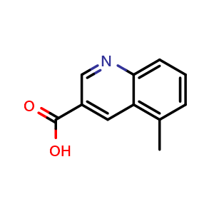 Chemical structure of 5-Methylquinoline-3-carboxylic Acid , CAS 2386818-11-5, AChemBlock V147730