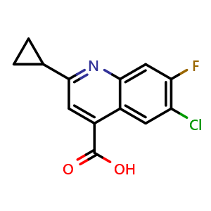 6-Chloro-2-cyclopropyl-7-fluoroquinoline-4-carboxylic Acid