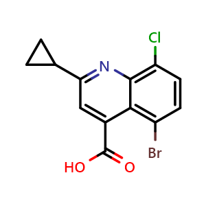 5-Bromo-8-chloro-2-cyclopropylquinoline-4-carboxylic Acid