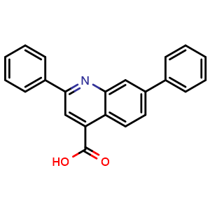 Chemical structure of 2,7-Diphenylquinoline-4-carboxylic Acid , CAS 59994-70-6, AChemBlock V147820
