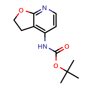 Chemical structure of N-Boc-2,3-dihydrofuro[2,3-b]pyridin-4-amine , CAS 2752854-11-6, AChemBlock V147846