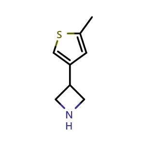 Chemical structure of 3-(5-Methyl-3-thienyl)azetidine , CAS 1260680-79-2, AChemBlock V147855