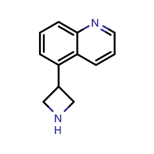 Chemical structure of 5-(3-Azetidinyl)quinoline , CAS 1260899-27-1, AChemBlock V147859