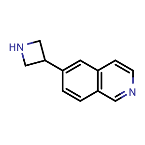 Chemical structure of 6-(3-Azetidinyl)isoquinoline , CAS 1873321-30-2, AChemBlock V147865