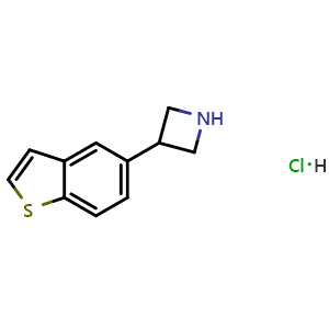 Chemical structure of 3-(5-Benzothienyl)azetidine Hydrochloride , CAS 2742132-46-1, AChemBlock V147877