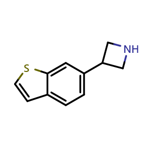 Chemical structure of 3-(6-Benzothienyl)azetidine , CAS 2740766-11-2, AChemBlock V147884
