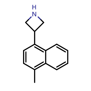 Chemical structure of 3-(4-Methyl-1-naphthyl)azetidine , CAS 1260641-38-0, AChemBlock V147892