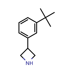 Chemical structure of 3-[3-(tert-Butyl)phenyl]azetidine , CAS 1260858-67-0, AChemBlock V147899