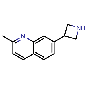 Chemical structure of 7-(3-Azetidinyl)-2-methylquinoline , CAS 2741272-35-3, AChemBlock V147904