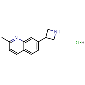 Chemical structure of 7-(3-Azetidinyl)-2-methylquinoline Hydrochloride , CAS 2741272-36-4, AChemBlock V147905