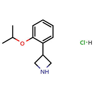 Chemical structure of 3-(2-Isopropoxyphenyl)azetidine Hydrochloride , CAS 2739934-22-4, AChemBlock V147909