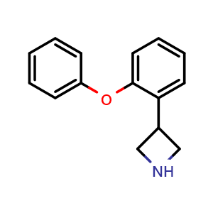 Chemical structure of 3-(2-Phenoxyphenyl)azetidine , CAS 1260799-78-7, AChemBlock V147916