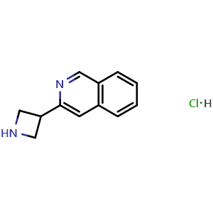Chemical structure of 3-(3-Azetidinyl)isoquinoline Hydrochloride , CAS 2752177-57-2, AChemBlock V147924