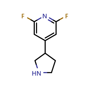 2,6-Difluoro-4-(3-pyrrolidinyl)pyridine