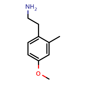 Chemical structure of 2-(4-Methoxy-2-methylphenyl)ethanamine , CAS 910391-08-1, AChemBlock V148020
