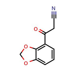 Chemical structure of 3-(4-Benzodioxolyl)-3-oxopropanenitrile , AChemBlock V148064