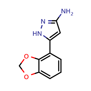 Chemical structure of 3-Amino-5-(4-benzodioxolyl)pyrazole , AChemBlock V148065