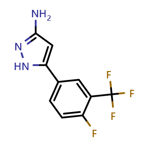 3-Amino-5-[4-fluoro-3-(trifluoromethyl)phenyl]pyrazole