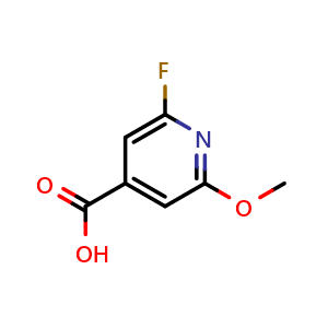 Chemical structure of 2-Fluoro-6-methoxyisonicotinic Acid , CAS 1060806-66-7, AChemBlock V148328