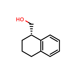 Chemical structure of (S)-(1,2,3,4-Tetrahydro-1-naphthyl)methanol , CAS 151831-52-6, AChemBlock V148369