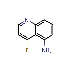 Chemical structure of 5-Amino-4-fluoroquinoline , CAS 2742977-96-2, AChemBlock V148417