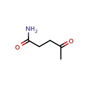 Chemical structure of 4-Oxopentanamide , CAS 22377-14-6, AChemBlock V148512