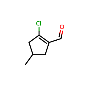 Chemical structure of 2-Chloro-4-methyl-1-cyclopentenecarbaldehyde , CAS 85355-88-0, AChemBlock V148548