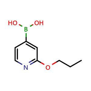 Chemical structure of 2-Propoxypyridine-4-boronic Acid , CAS 2225172-11-0, AChemBlock V148563