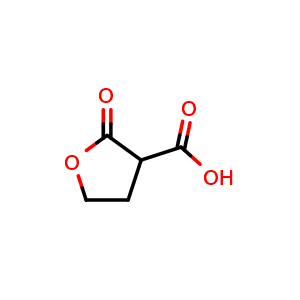 Chemical structure of 2-Oxotetrahydrofuran-3-carboxylic Acid , CAS 4360-91-2, AChemBlock V148573