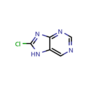 Chemical structure of 8-Chloropurine , CAS 17587-87-0, AChemBlock V148586