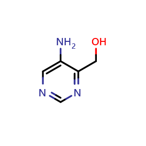 Chemical structure of 5-Aminopyrimidine-4-methanol , CAS 1554422-56-8, AChemBlock V148625