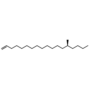 Chemical structure of (S)-14-Methyl-1-octadecene , CAS 99493-42-2, AChemBlock V148637