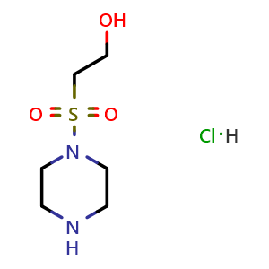Chemical structure of 2-(1-Piperazinylsulfonyl)ethanol Hydrochloride , CAS 2752440-67-6, AChemBlock V148657