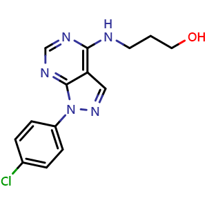 3-[[1-(4-Chlorophenyl)-4-pyrazolo[3,4-d]pyrimidinyl]amino]-1-propanol