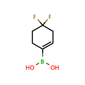 Chemical structure of 4,4-Difluorocyclohexene-1-boronic Acid , CAS 1401165-15-8, AChemBlock V148701