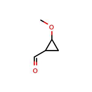 Chemical structure of 2-Methoxycyclopropanecarbaldehyde , CAS 1784576-75-5, AChemBlock V148718